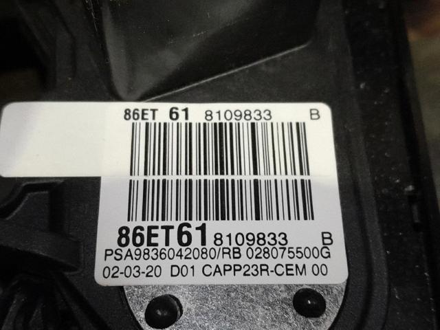 Pedal de gás (de acelerador) Peugeot 508 FC, FJ, F4