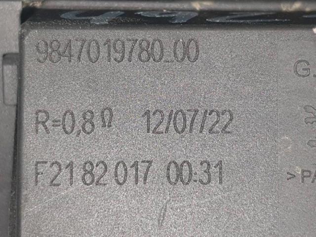 PEUGEOT 9847019780 Резистор печки в наличии Днепр