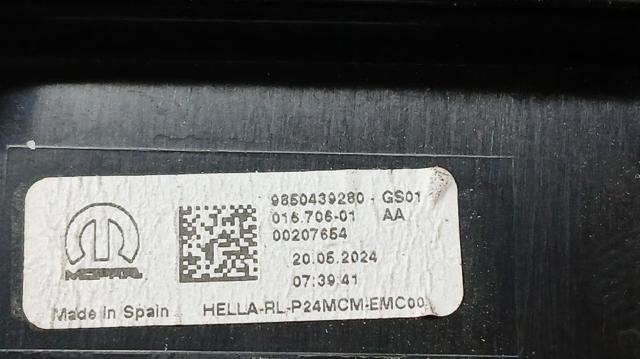 PEUGEOT 9850439280 Фонарь задний левый внутренний в наличии Павлоград