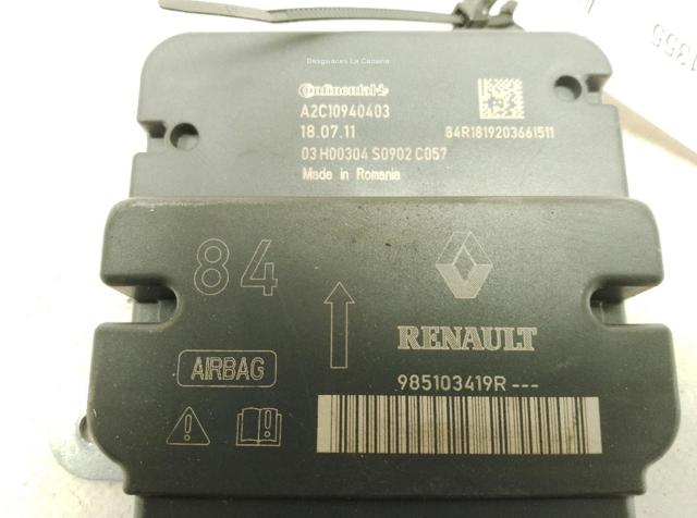 985103419R Модуль-процессор управления подушкой безопасности (ЭБУ AIRBAG) купить Ирпень