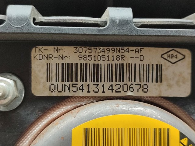 RENAULT 985105118R Подушка безопасности (AIRBAG) водительская в наличии Чернигов