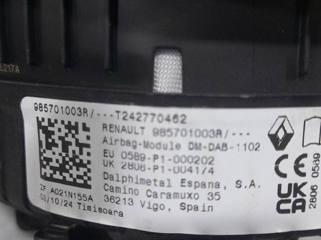 RENAULT 985701003R Подушка безопасности водителя в наличии Тернополь