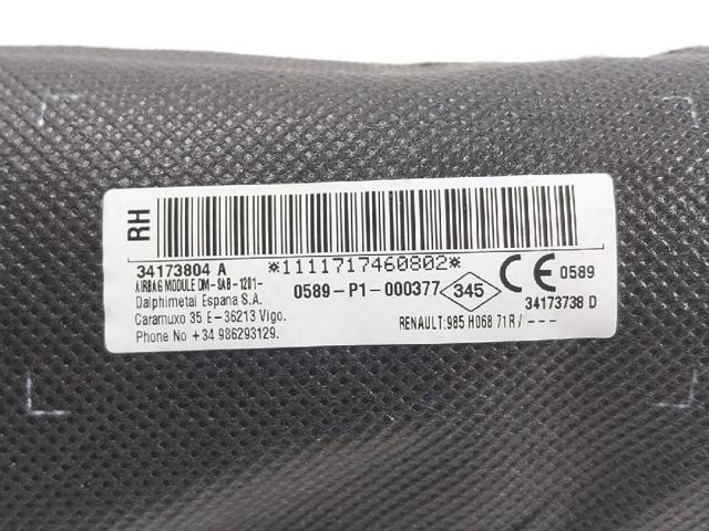 RENAULT 985H06871R Подушка безопасности (AIRBAG) спинки сиденья правого в наличии Киев