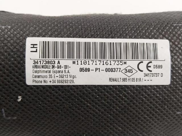 985H10581R RENAULT Подушка безопасности (AIRBAG) спинки сиденья левого купить в Винница