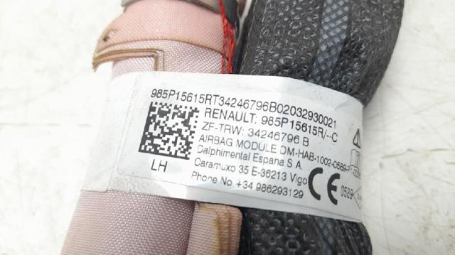 985P15615R RENAULT Подушка безопасности (AIRBAG) шторка боковая левая купить в Украина