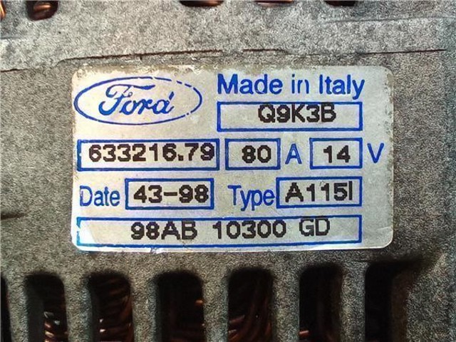 FORD 98AB10300GD Генератор в наличии Николаев