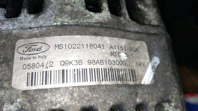 98AB10300GL FORD Генератор купить в Сумы