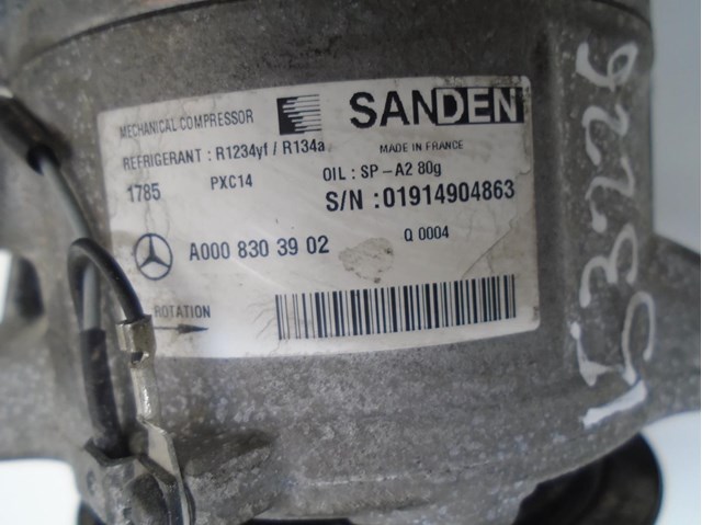 Compressor de ar condicionado para Mercedes-Benz Vito van Mercedes Vito Kasten 114/116 CDI 119 CDI/BT Kompakt (447.601) / 06.14 - 12.20 651950 A0008303002