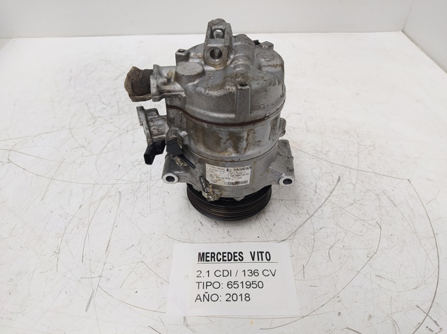 Compressor de ar condicionado para Mercedes-Benz Vito van Mercedes Vito Kasten 114/116 CDI 119 CDI/BT Kompakt (447.601) / 06.14 - 12.20 651950 A0008303902