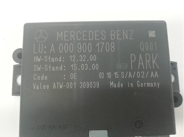 Módulo de direção (Centralina eletrônica) de sensor de estacionamento A0009001708 Mercedes