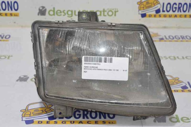 Vidro da luz direita A0038269490 Mercedes