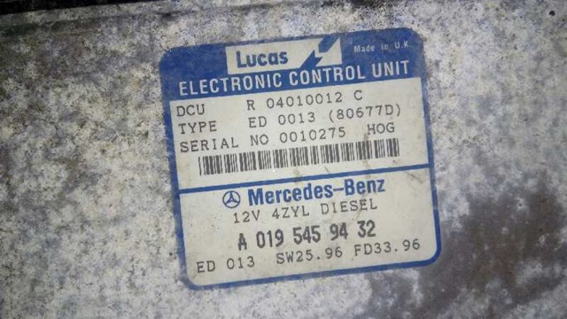 Módulo de direção (Centralina eletrônica) de motor A0195459432 Mercedes
