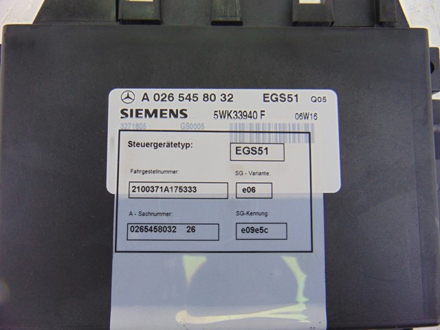 A0265458032 MERCEDES Модуль управления (ЭБУ) АКПП электронный купить в Житомир