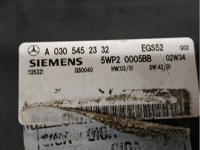 Verifique a unidade de controle para Mercedes-Benz E-Class e 280 (210.053) 104045120181378100 A0305452332