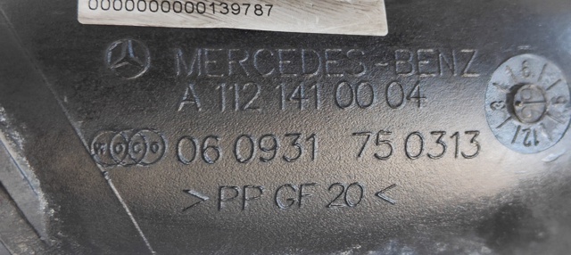 Cano derivado de ar do medidor de consumo do ar A1121410004 Mercedes