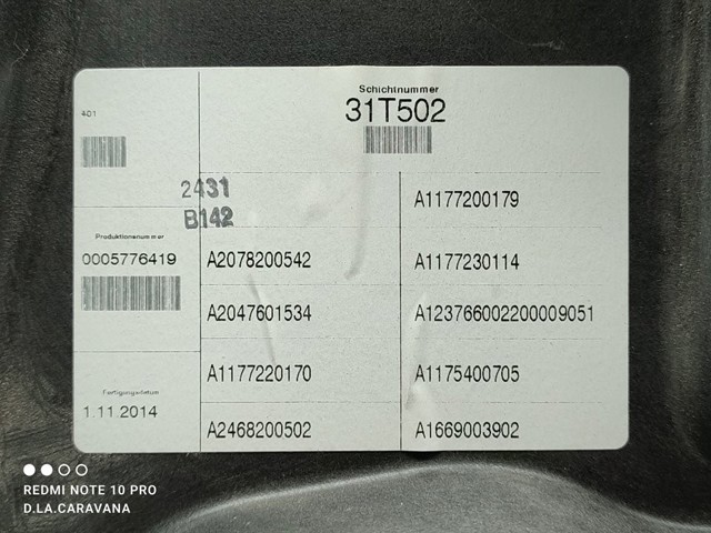 MERCEDES A1177200179 Механизм стеклоподъемника двери передней левой в наличии Харьков