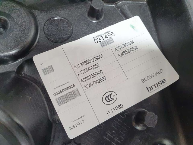 MERCEDES A12376600229051 Механизм стеклоподъемника двери задней левой в наличии Николаев