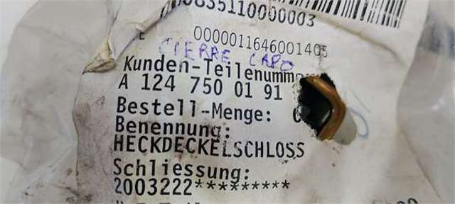 MERCEDES A1247500191 Замок багажника в наличии Днепр