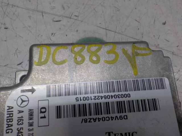 A1635422218 MERCEDES Модуль-процессор управления подушкой безопасности (ЭБУ AIRBAG) купить в Черкассы