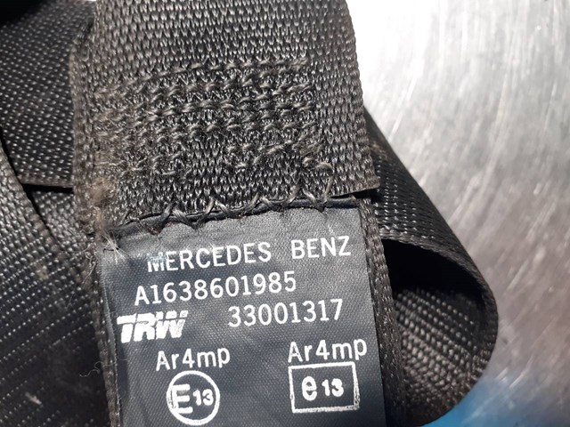 MERCEDES A1638601985 Ремень безопасности задний левый в наличии Павлоград