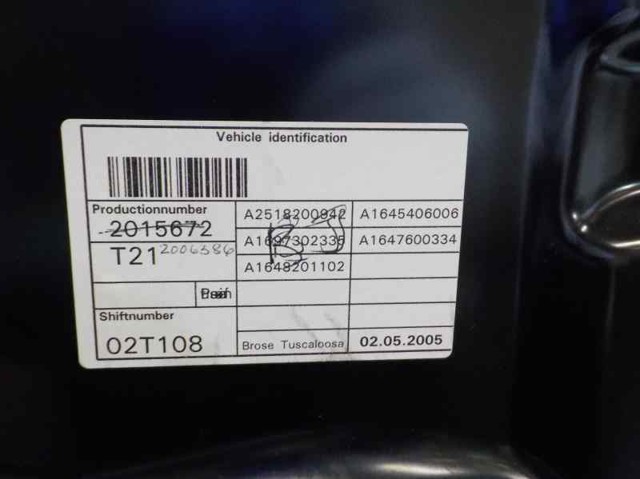 A1647300379 MERCEDES Механизм стеклоподъемника двери задней левой купить в Ужгород