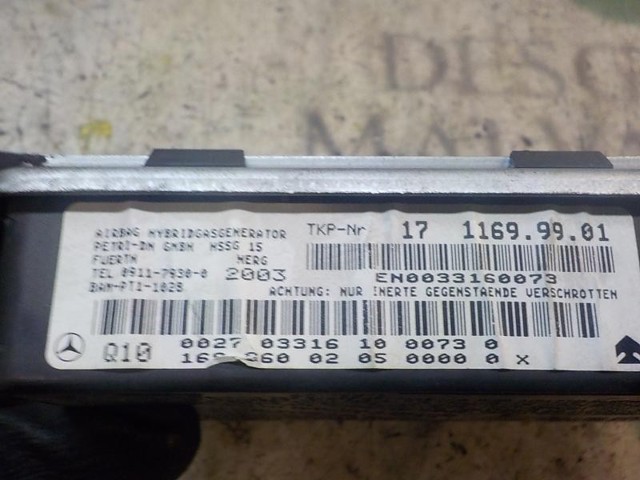 A1688600205 MERCEDES Подушка безопасности (AIRBAG) двери передней правой купить в Ровно