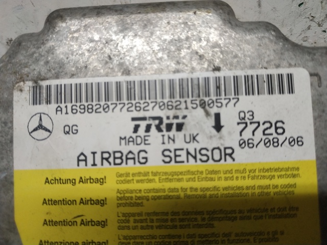 A1698207726 MERCEDES Модуль-процессор управления подушкой безопасности (ЭБУ AIRBAG) купить в Черкассы