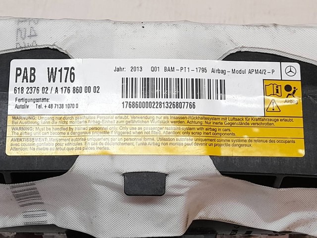 MERCEDES A1768600002 Подушка безопасности пассажира в наличии Полтава