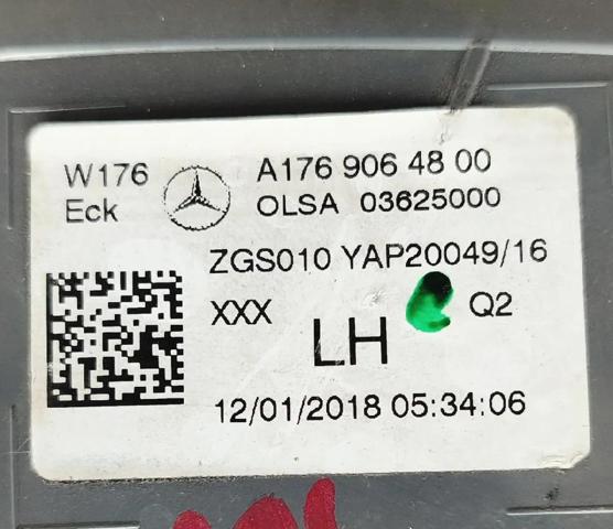MERCEDES A1769064800 Фонарь задний левый в наличии Днепр