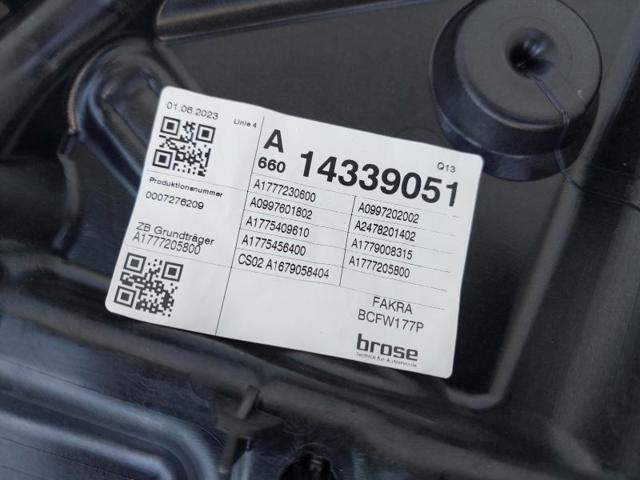 A1777205005 MERCEDES Стеклоподъемник передней правой двери купить в Винница