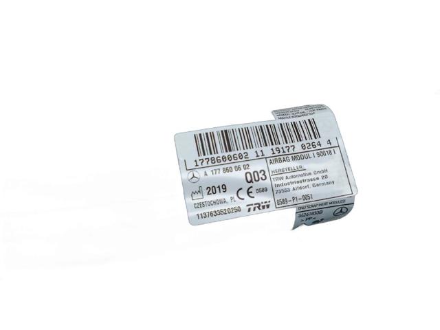 MERCEDES A1778600602 Подушка безопасности (AIRBAG) шторка боковая правая в наличии Павлоград
