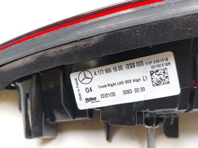 MERCEDES A1779061800 Фонарь задний правый внутренний в наличии Павлоград