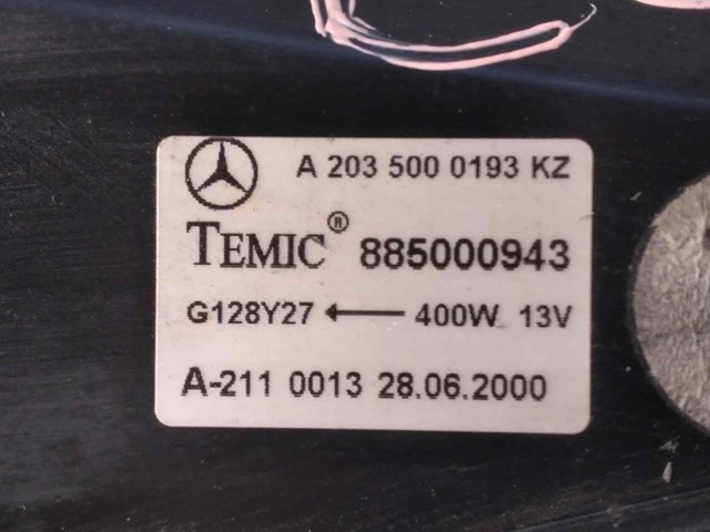 MERCEDES A2035000193KZ Диффузор вентилятора в сборе с мотором и крыльчаткой в наличии Сумы