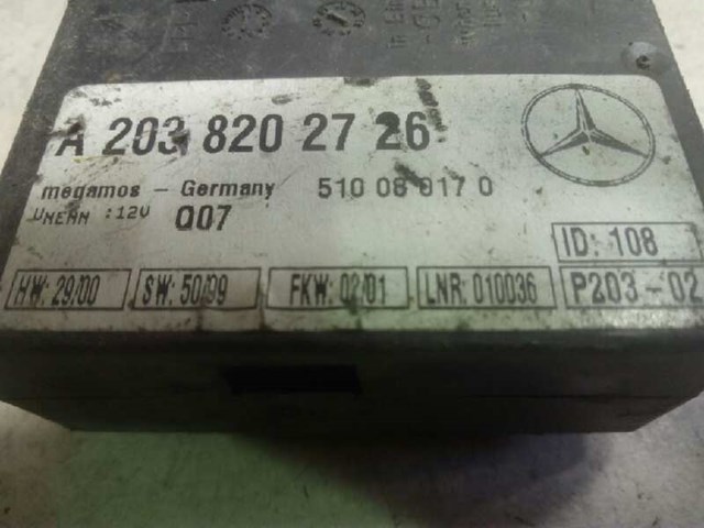 Unidade de controle para Mercedes-Benz S-Class S 400 CDI (220.028, 220.128) OM628960 A2038202726