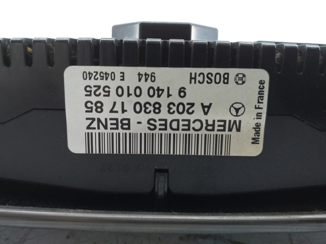 Unidade de controlo dos modos de aquecimento/condicionamento Mercedes C CL203