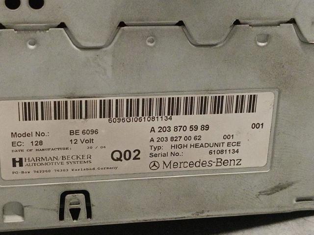 MERCEDES 2038705989 Магнитола в наличии Кривой Рог