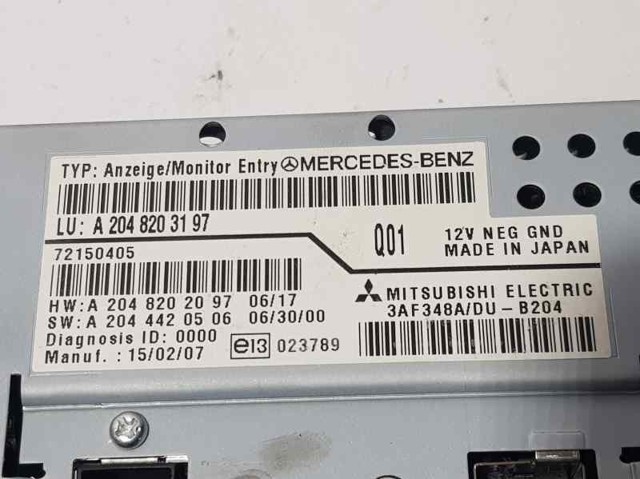 A2048203197 MERCEDES Дисплей многофункциональный купить в Черновцы