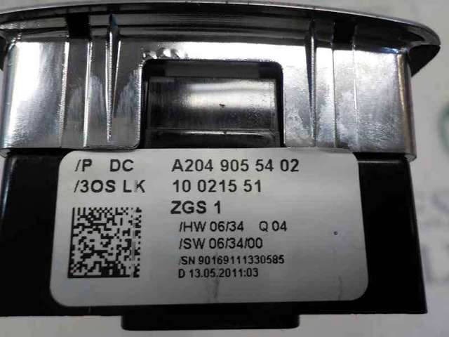 MERCEDES A20490554029107 Кнопочный блок управления стеклоподъемником передний левый в наличии Черновцы