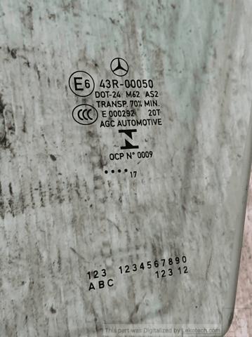 A2057250010 MERCEDES Стекло двери передней левой купить в Харьков