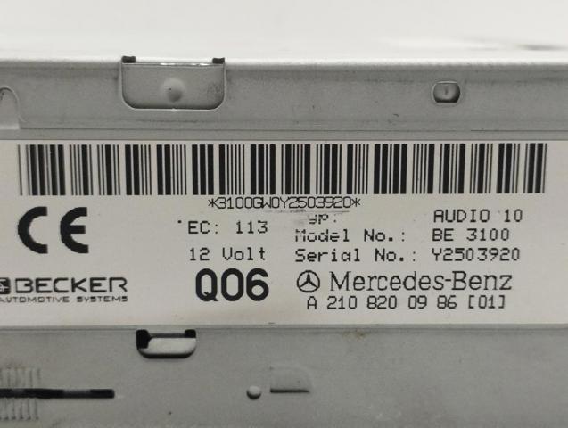 A2108200986 MERCEDES Магнитола (радио AM/FM), универсальная купить в Кривой Рог
