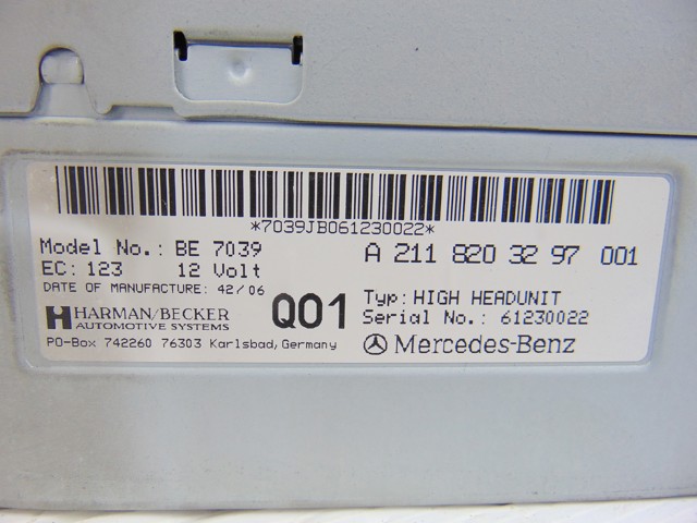 A2118203297 MERCEDES Магнитола купить в Харьков
