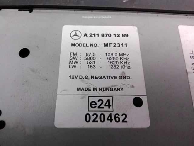 MERCEDES 2118701289 Магнитола (радио AM/FM) в наличии Днепр
