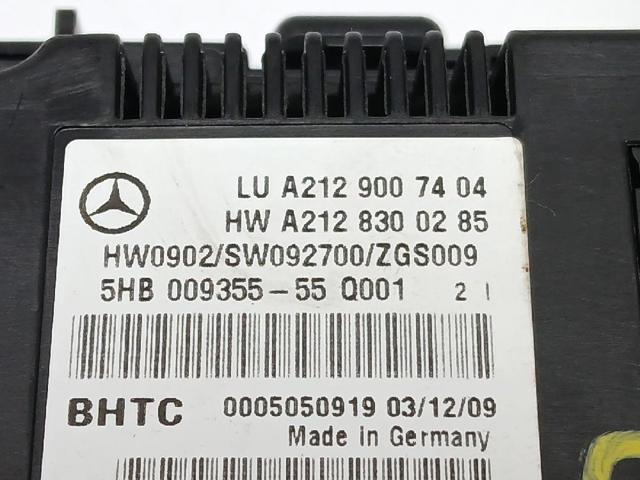 Unidade de controlo dos modos de aquecimento/condicionamento Mercedes E W212