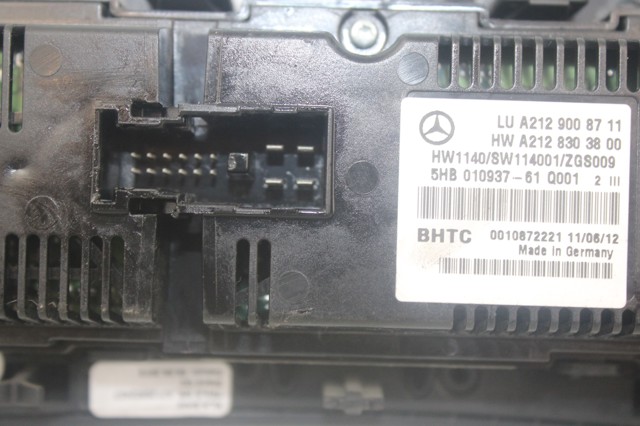 Unidade de controlo dos modos de aquecimento/condicionamento Mercedes E W212