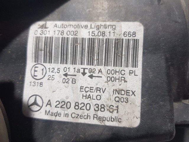 A2208203861 MERCEDES Фара правая купить в Днепр