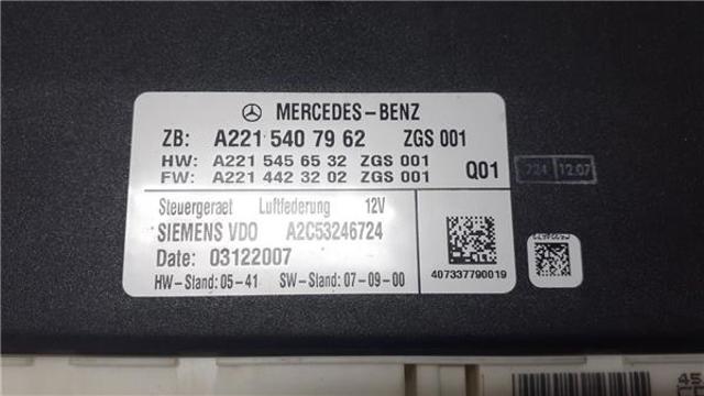 MERCEDES A2215407962 Блок управления пневмоподвеской в наличии Каменское