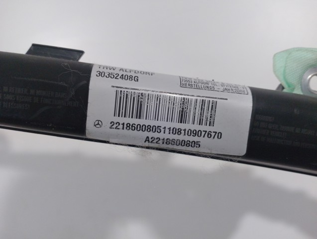 A2218600805 Подушка безопасности (AIRBAG) шторка боковая правая купить Кривой Рог