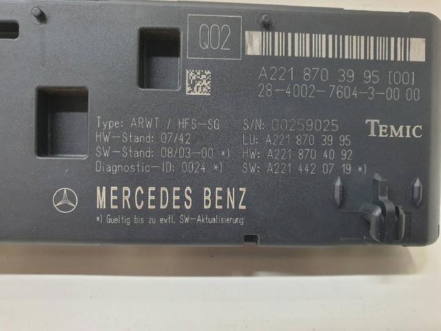 A2218703995 MERCEDES купить в Ужгород