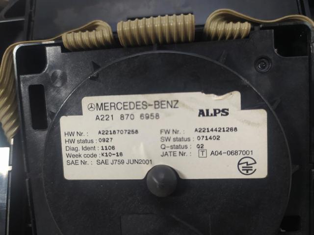 MERCEDES A2218706958 Блок кнопок центральной консоли в наличии Кривой Рог