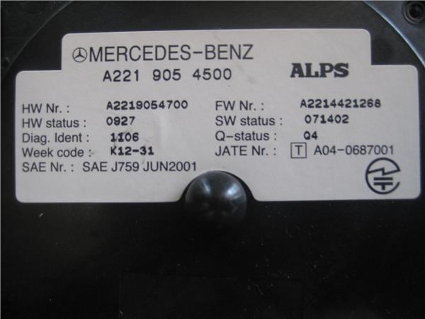 A2219054500 MERCEDES Блок кнопок центральной консоли купить в Украина